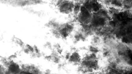 black cloud fluffy, fog or mist or smoke for overlay and design. isolated on transparent background. PNG file
