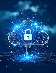 Futuristic cloud security concept
