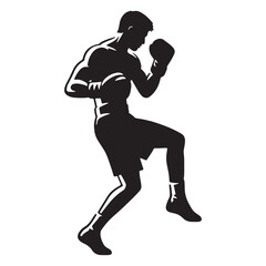Boxing vector illustration on a white background.Simple design,perfect for various uses.