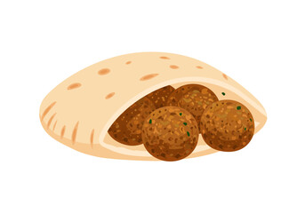 Falafel balls in a pita bread pocket