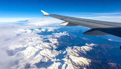 Aerial view of snow-capped mountains