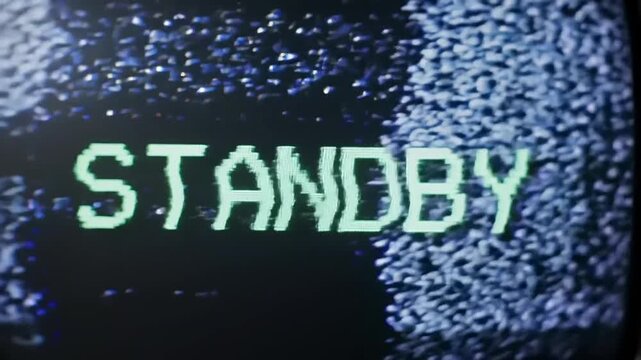 Standby screen with TV static noise.