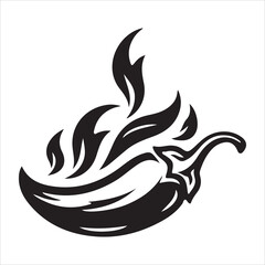 Chili vector illustration on a white background.Simple design,perfect for various uses.
