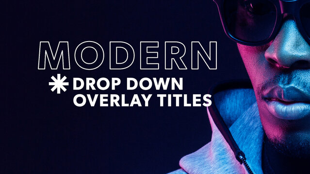 Modern Drop Down Overlay Titles
