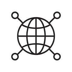 Global Connectivity and Network Concept Icon