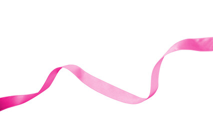 Decorative Wavy Pink Ribbon October Pink