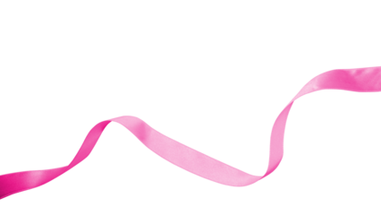 Decorative Wavy Pink Ribbon October Pink