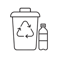 Recycle Bin and Plastic Bottle for Waste Management