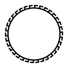 Dotted Greek Circular Frame Border Design