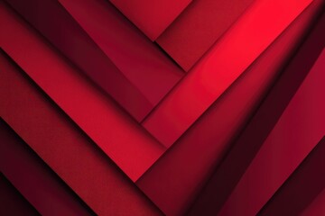 Obraz premium Abstract red geometric pattern with layered, shadowed rectangles