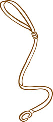 Dog Leash Outline With Loop Handle