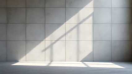 Obraz premium A textured concrete wall meets a sleek floor, showcasing modern architectural simplicity.