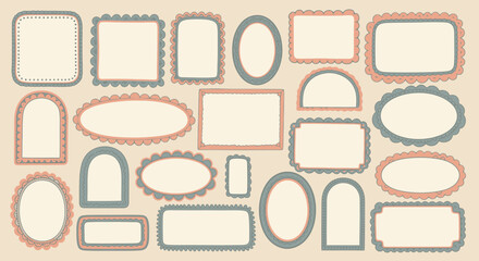 Charming collection of decorative hand-drawn frames and borders perfect for scrapbooking, journaling, and creating personalized stationery