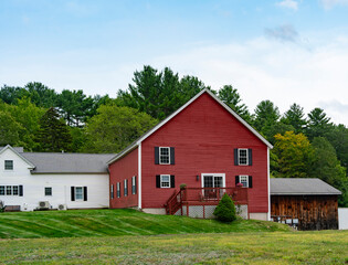 facade view of farm house exterior