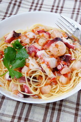 シーフードパスタ