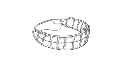 A simple, line drawing of a headband