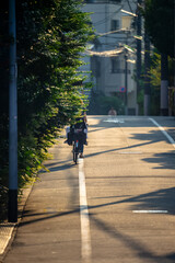 夕方の住宅街の道20250830