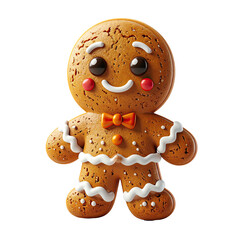 Cute gingerbread man cookie, detailed icing