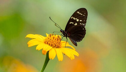 Butterfly on a yellow flower (1)