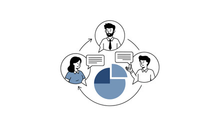 Dynamic team collaboration reviewing business analytics for strategic growth in a modern startup, perfect for illustrating teamwork and data-driven decisions