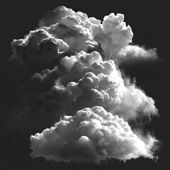 Dramatic, billowing clouds against a dark sky