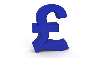 3D rendered Pound sign