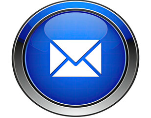 Shiny blue button with email icon (5)