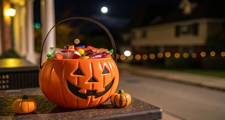 Jack-o'-Lantern candy bowl