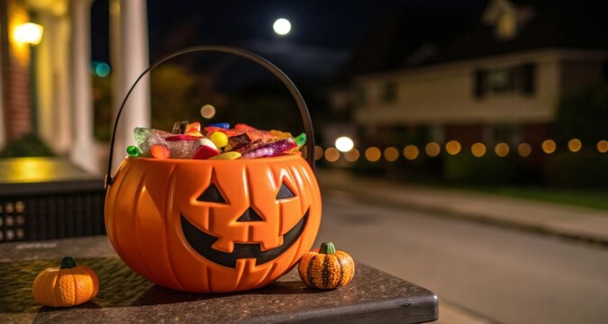Jack-o'-Lantern candy bowl