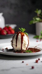 Creamy ice cream dessert