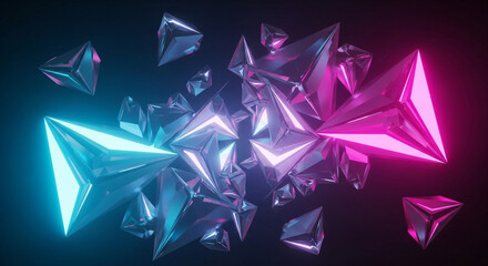 Glowing orbs & crystals illustration