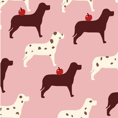 seamless pattern with dogs