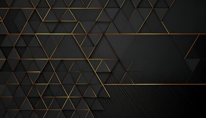 Abstract geometric pattern with dark gray and gold