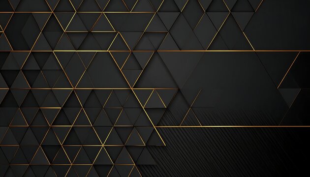 Abstract geometric pattern with dark gray and gold
