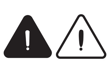 Warning triangle icon set. Warning sign with exclamation mark.Road sign alert.Caution danger sign.