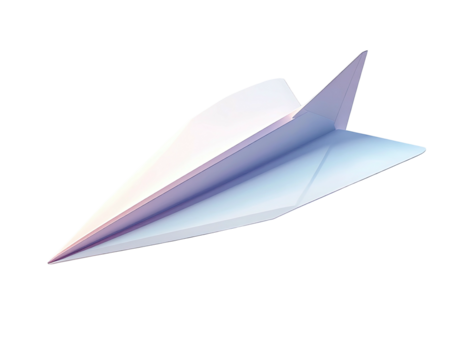 Folded paper airplane, light pastel shade - Powered by Adobe
