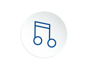 White circle button with a dark blue musical note icon (1)