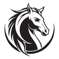 Horse vector illustration on a white background.Simple design,perfect for various uses.