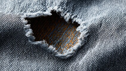 Close-up of distressed denim fabric (1)