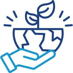 Environmental Awareness line color icon