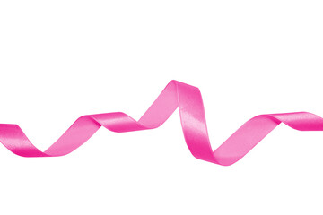 Decorative Wavy Pink Ribbon October Pink