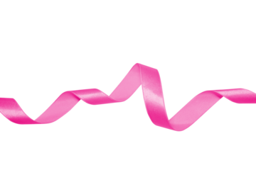 Decorative Wavy Pink Ribbon October Pink