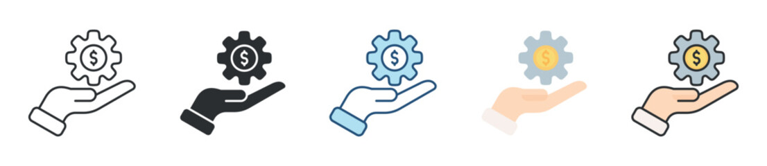 Expenses Icon Set Multiple Style Collection