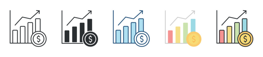Investment Icon Set Multiple Style Collection