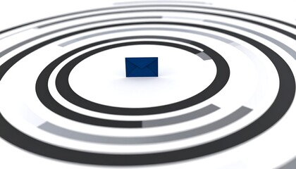 A single envelope at the center of concentric circles