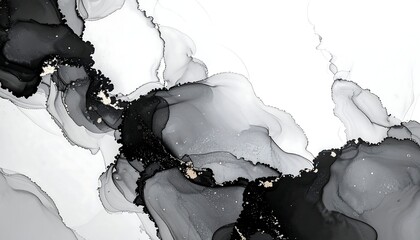 Abstract ink wash design