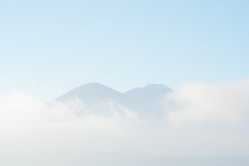 Mountains shrouded in mist