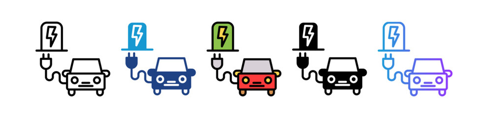 Electric Car multiple icon