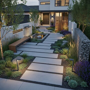 modern front garden design