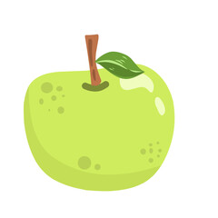 green apple with a drop of water